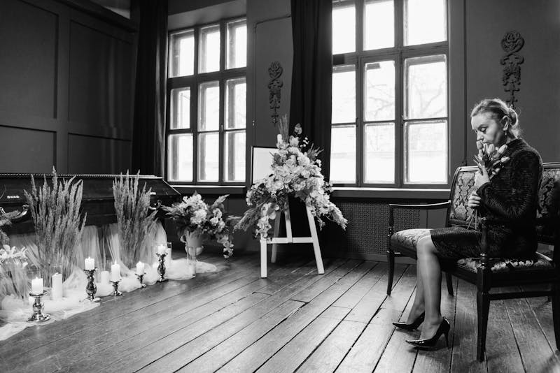 Bouquet deuil recueillement condoléances